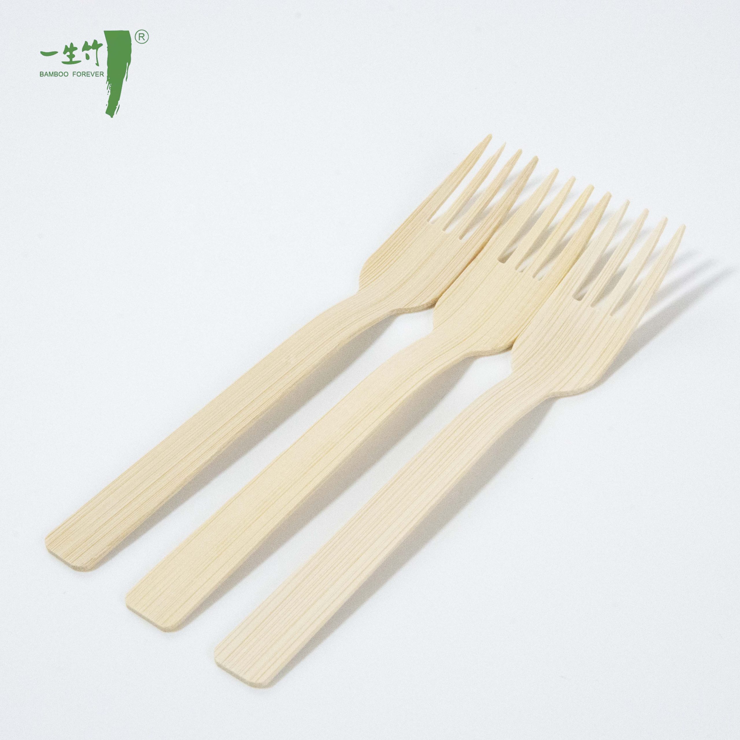 Бамбуковые одноразовые вилки для фруктов