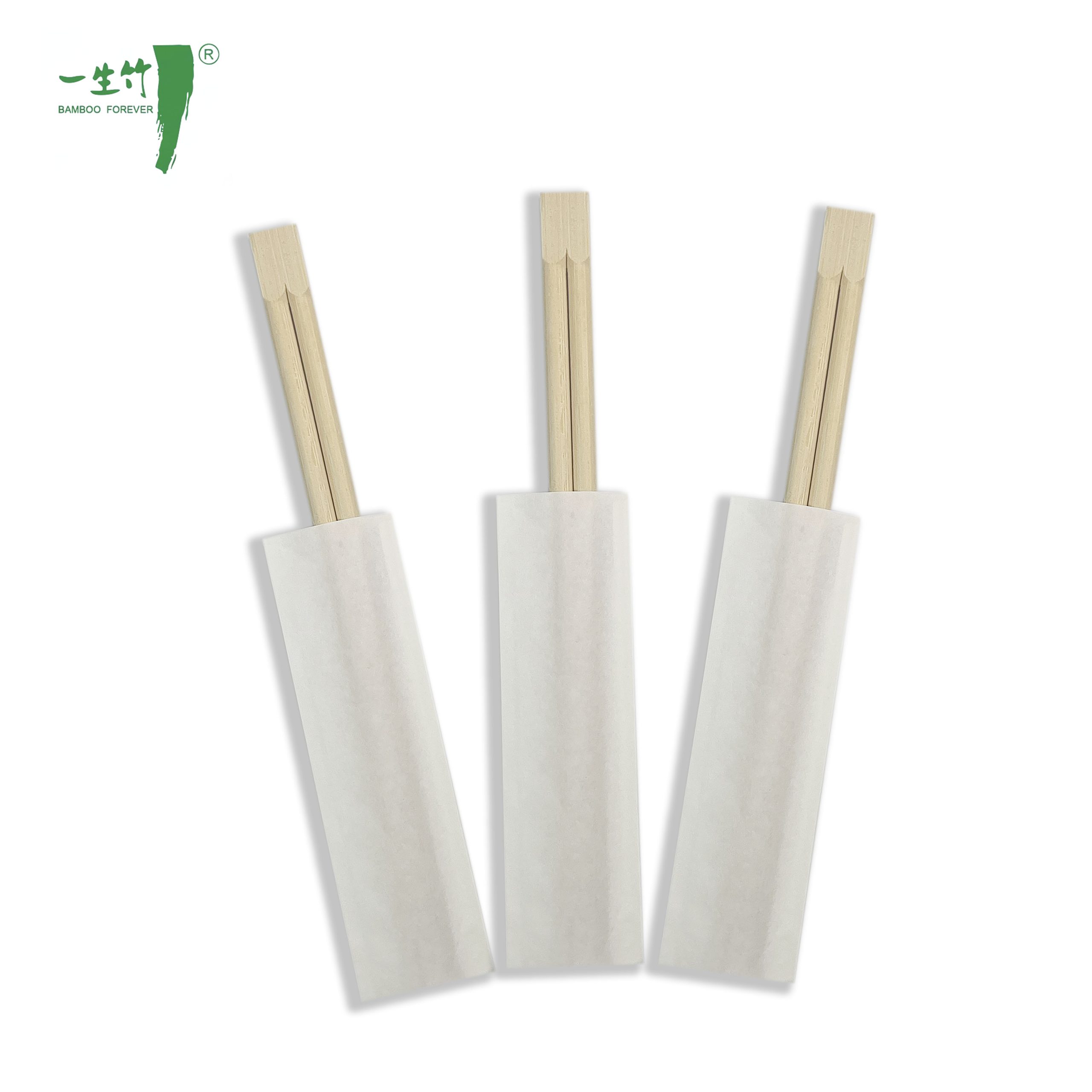 Одноразовые бамбуковые палочки для еды с бумажным чехлом