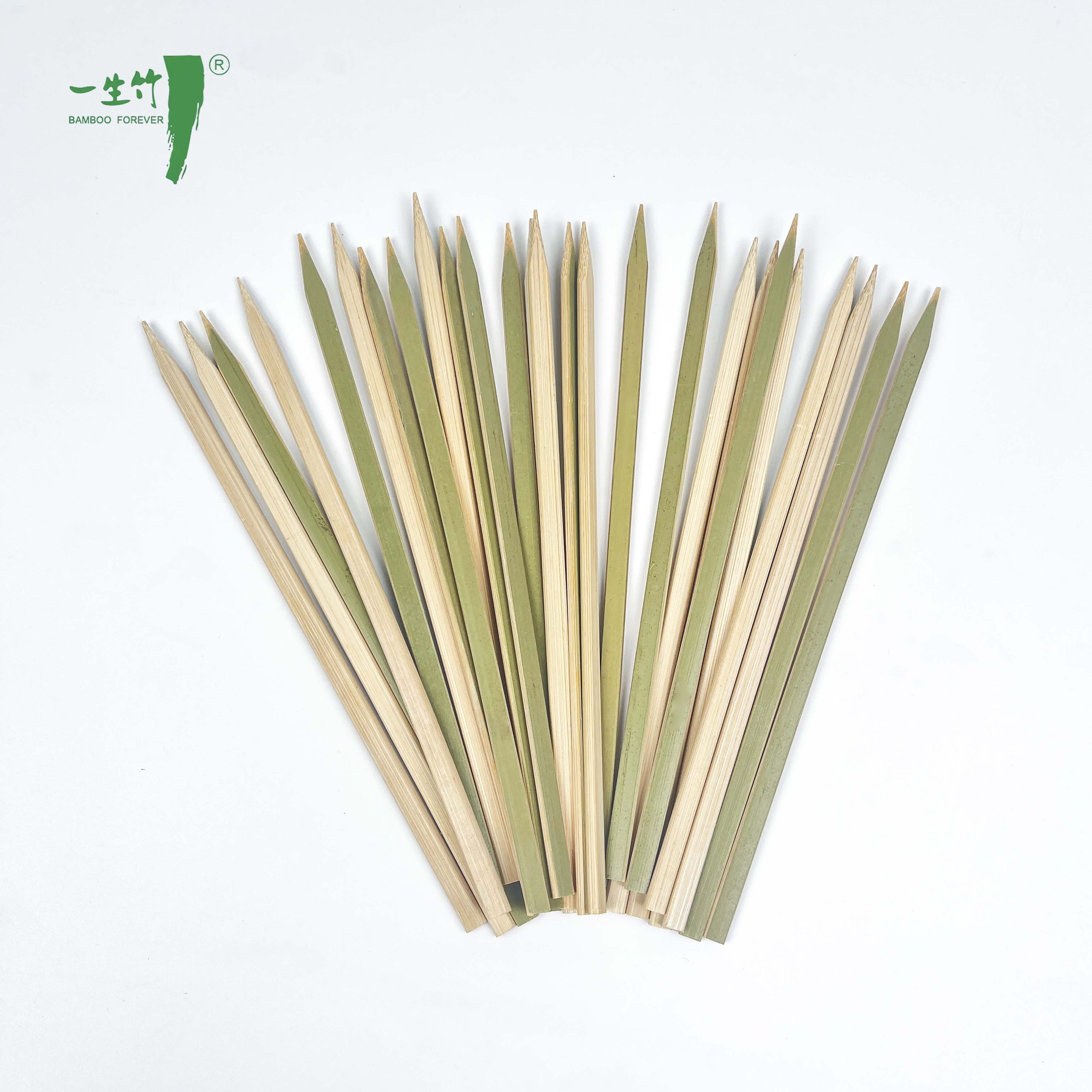 Оптовые поставки одноразовых плоских бамбуковых шампуров для барбекю от китайского производителя